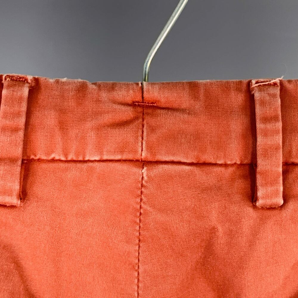 BOGLIOLI Size 30 Orange Rust Cotton Blend Flat Front Casual Pants - Picture 3 of 7